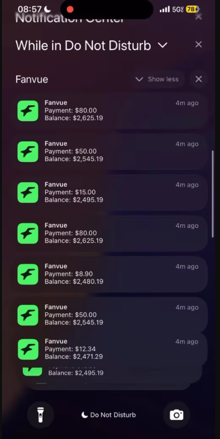 Customer payment notifications
