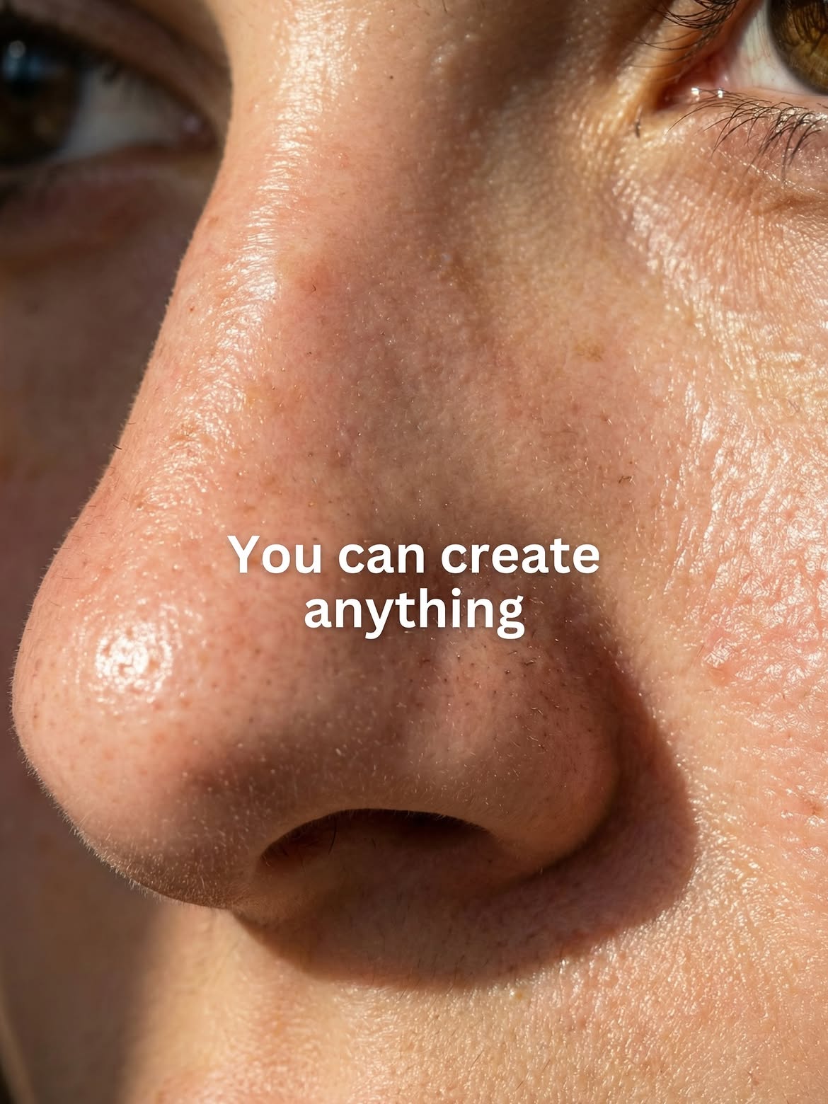 You can create anything — nose pores detail